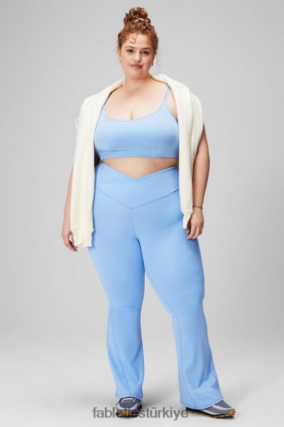 tr Fabletics kadınlar yüksek belli çapraz parlama siyah/yansıtıcı gümüş 40R06B45