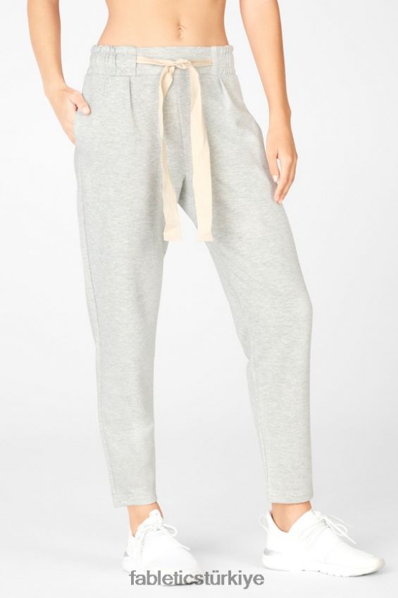 tr Fabletics kadınlar zımpara konik pantolon açık gri melanj/latte 40R06B209
