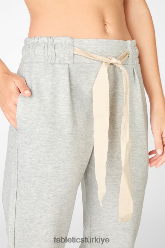 tr Fabletics kadınlar zımpara konik pantolon açık gri melanj/latte 40R06B209
