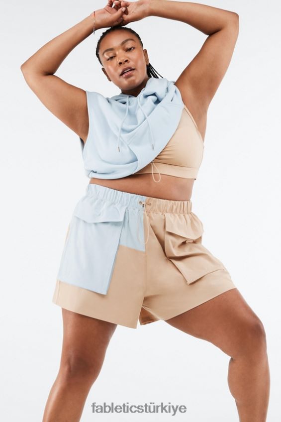 tr Fabletics kadınlar anastasia kargo kısa çöl/mavi taş 40R06B549