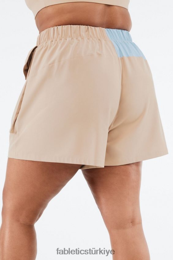 tr Fabletics kadınlar anastasia kargo kısa çöl/mavi taş 40R06B549