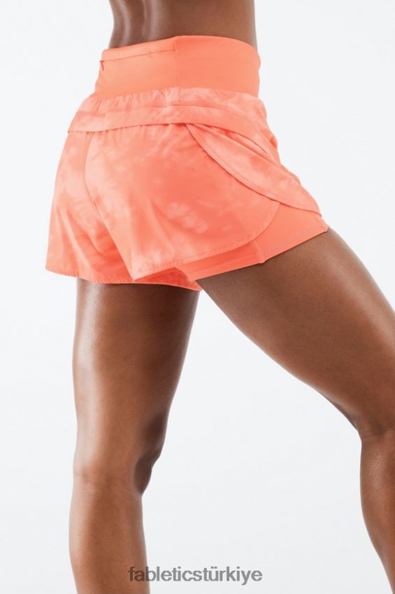 tr Fabletics kadınlar austyn kısa koşusu mercan puslu statik/yansıtıcı gümüş 40R06B570