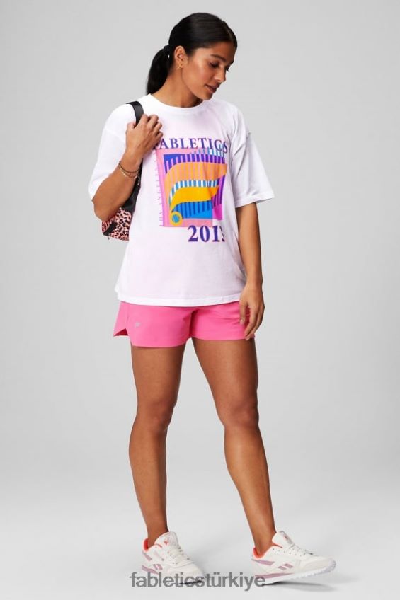 tr Fabletics kadınlar bir kısa 3\'\' klasik gri melanj/beyaz 40R06B243