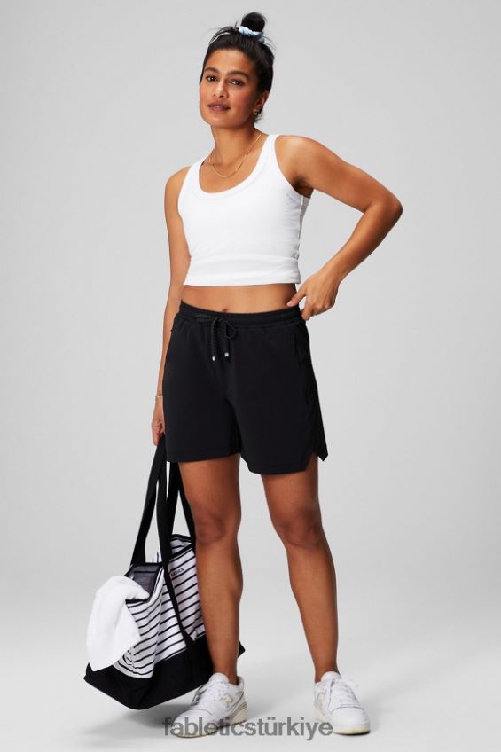 tr Fabletics kadınlar bir kısa 5\'\' marina/gri melanj/beyaz 40R06B236