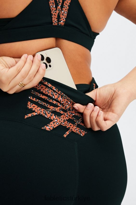 tr Fabletics kadınlar boost powerhold yüksek belli 6\'\' kısa siyah/yanmış hardal dalgalı aslan 40R06B418