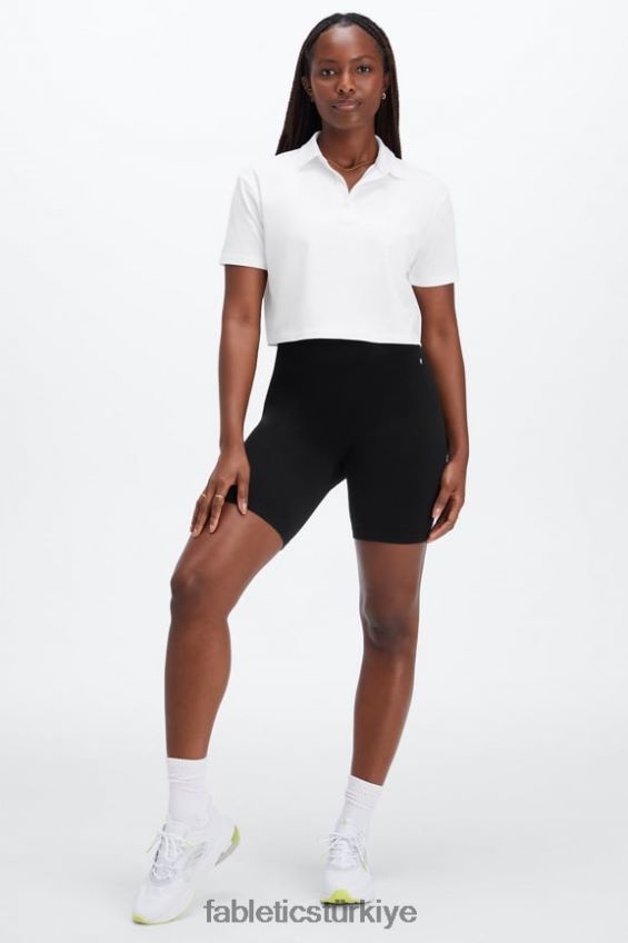 tr Fabletics kadınlar bulut dikişsiz yüksek belli 7\" kısa ak balıkçıl/altın 40R06B444