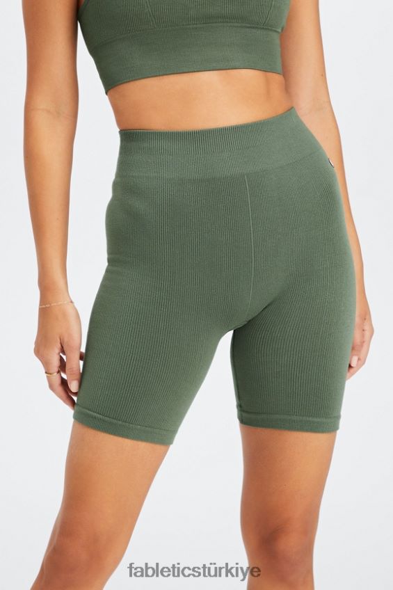 tr Fabletics kadınlar bulut dikişsiz yüksek belli 7\" kısa benekli/siyah 40R06B446