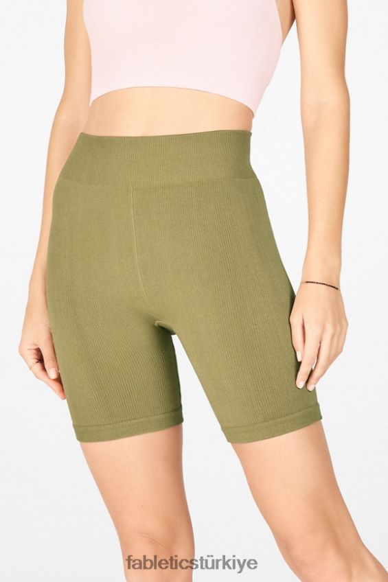 tr Fabletics kadınlar bulut dikişsiz yüksek belli 7\" kısa beyaz/mikro nokta/benekli 40R06B450
