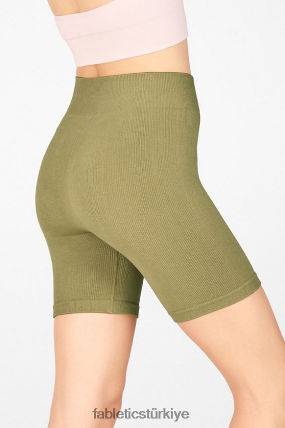 tr Fabletics kadınlar bulut dikişsiz yüksek belli 7\" kısa beyaz/mikro nokta/benekli 40R06B450