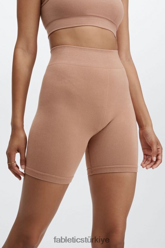 tr Fabletics kadınlar bulut dikişsiz yüksek belli 7\" kısa elektrikli kiraz/elektrikli kiraz mini leopar 40R06B447