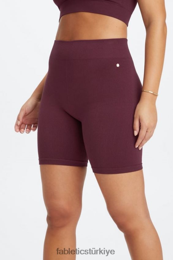 tr Fabletics kadınlar bulut dikişsiz yüksek belli 7\" kısa siyah/vurgulayıcı dalgalı çita 40R06B442