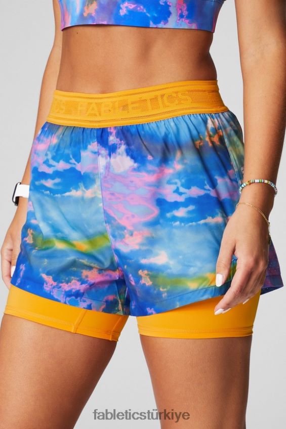 tr Fabletics kadınlar delikli çalışma 5\" kısa bunaltıcı/öğleden sonra güneşi/yansıtıcı gümüş 40R06B595