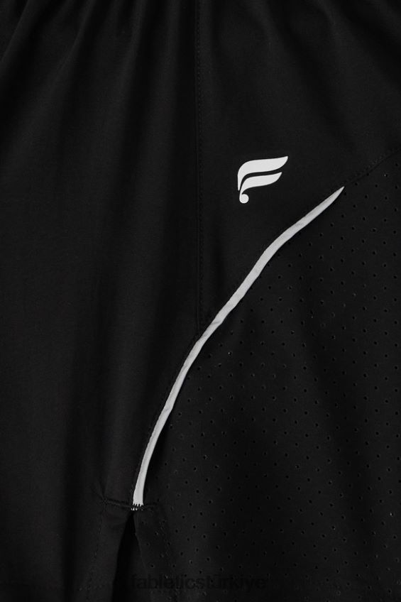 tr Fabletics kadınlar delikli çalışma 5\" kısa siyah/yansıtıcı gümüş 40R06B598