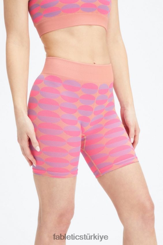 tr Fabletics kadınlar dikişsiz yüksek belli 9\'\' kısa safari timsahı/safari 40R06B504