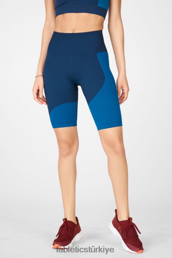 tr Fabletics kadınlar dikişsiz yüksek belli blok kısa gece yarısı donanması/sıçrama 40R06B535