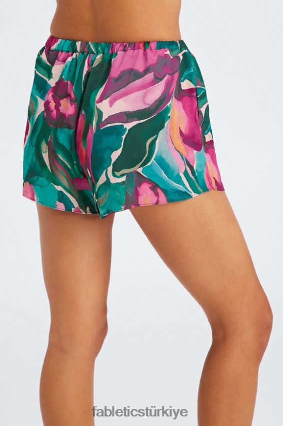 tr Fabletics kadınlar ekosatin uyku kısa ayçiçeği/çok dut 40R06B499