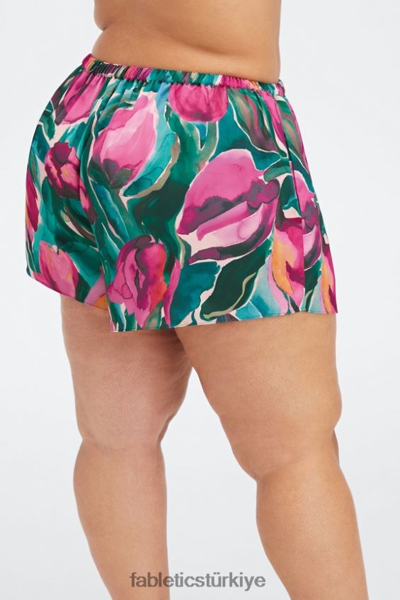 tr Fabletics kadınlar ekosatin uyku kısa ayçiçeği/çok dut 40R06B500