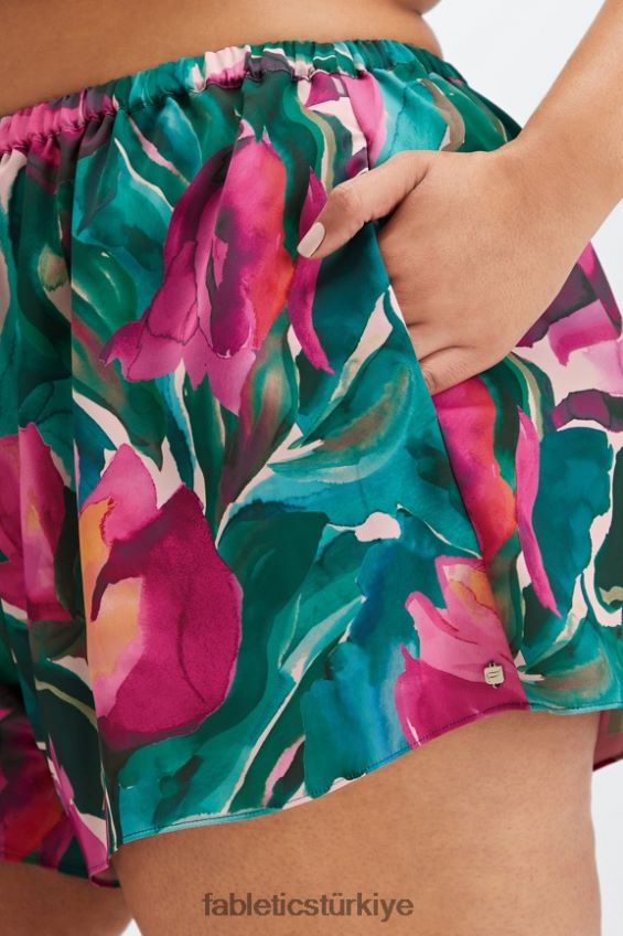 tr Fabletics kadınlar ekosatin uyku kısa ayçiçeği/çok dut 40R06B500