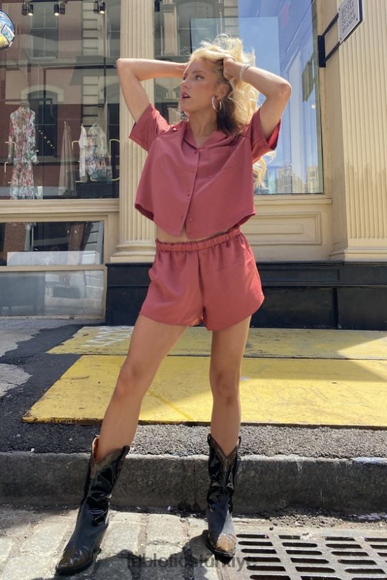 tr Fabletics kadınlar ekosatin uyku kısa huş ağacı/beton 40R06B496