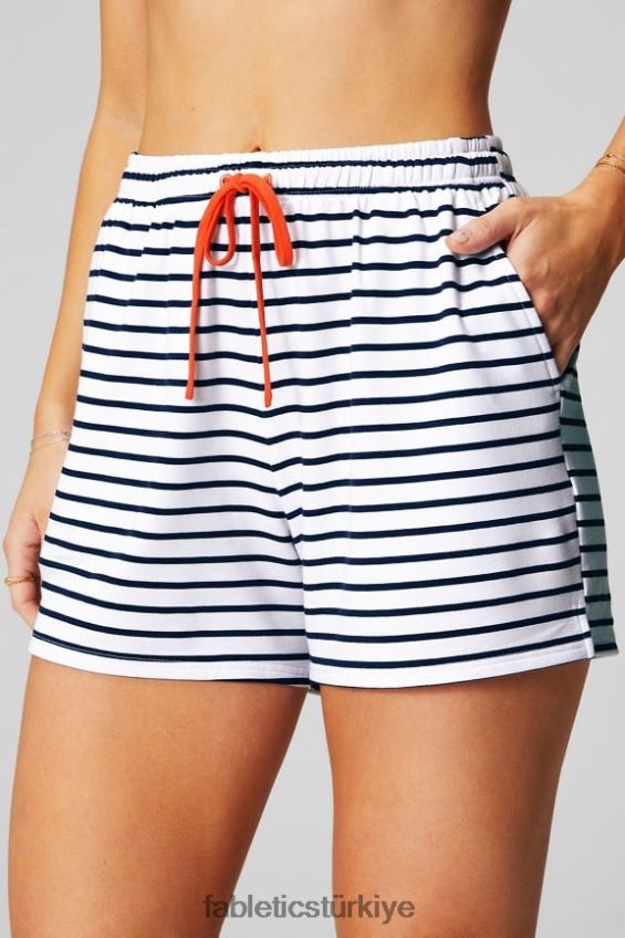 tr Fabletics kadınlar lüks havlu sweatshort fransız şerit/tutku turuncu 40R06B451