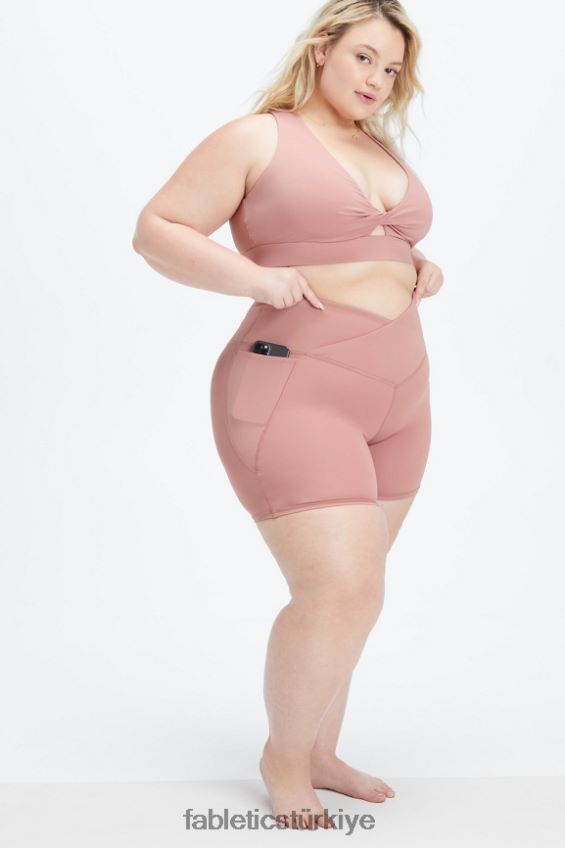 tr Fabletics kadınlar oasis pureluxe hw crossover 6\'\' kısa allık/pembe buttercream 40R06B319