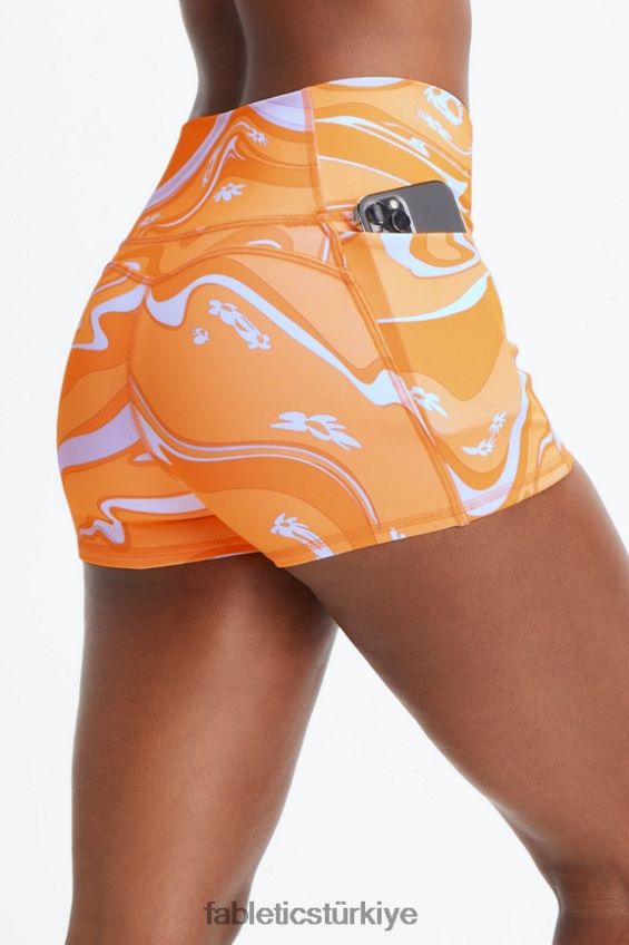 tr Fabletics kadınlar oasis pureluxe yüksek belli 2\'\' kısa beyaz/limon damlası/portakal şerbeti 40R06B464