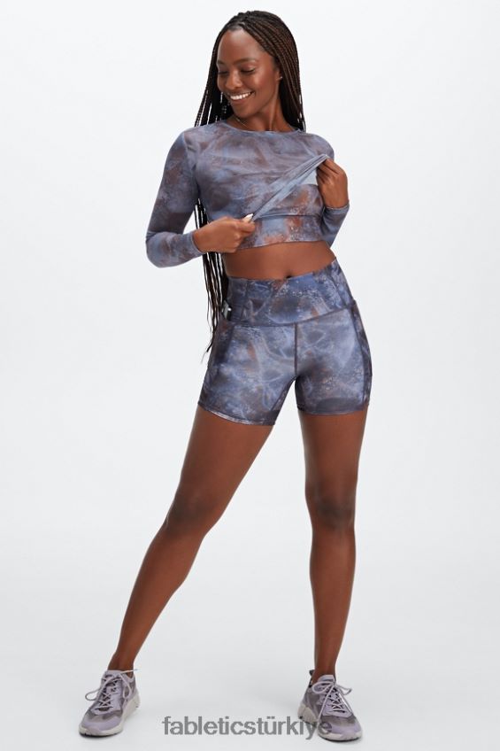 tr Fabletics kadınlar oasis pureluxe yüksek belli 5\'\' kısa safari/çöl gülü 40R06B469