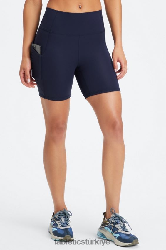 tr Fabletics kadınlar oasis pureluxe yüksek belli 6\'\' kısa 12 sığ/tozlu deniz mavisi/altın 40R06B297