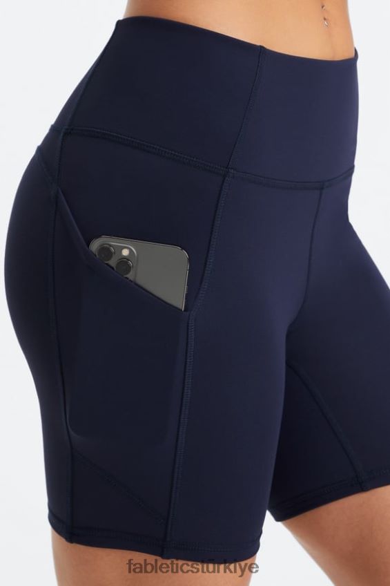 tr Fabletics kadınlar oasis pureluxe yüksek belli 6\'\' kısa 12 sığ/tozlu deniz mavisi/altın 40R06B297