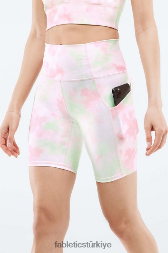 tr Fabletics kadınlar oasis yüksek belli cepli kısa 7'' beyaz/birlik 40R06B564