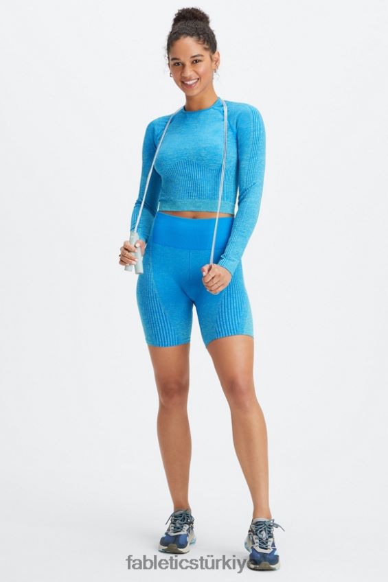 tr Fabletics kadınlar ombre dikişsiz ultra yüksek belli 6\" kısa göl/soluk kireç 40R06B408