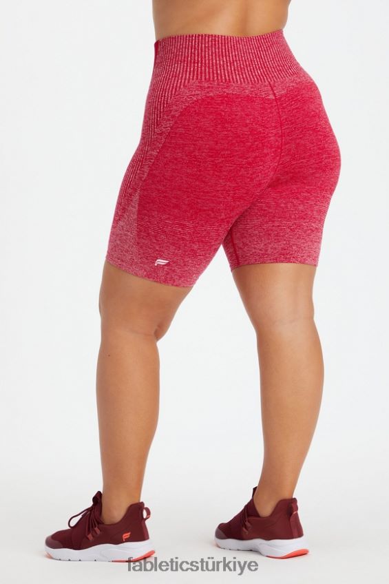 tr Fabletics kadınlar ombre dikişsiz ultra yüksek belli 6\" kısa koyu tatlı kiraz/yumuşak kabuk 40R06B406