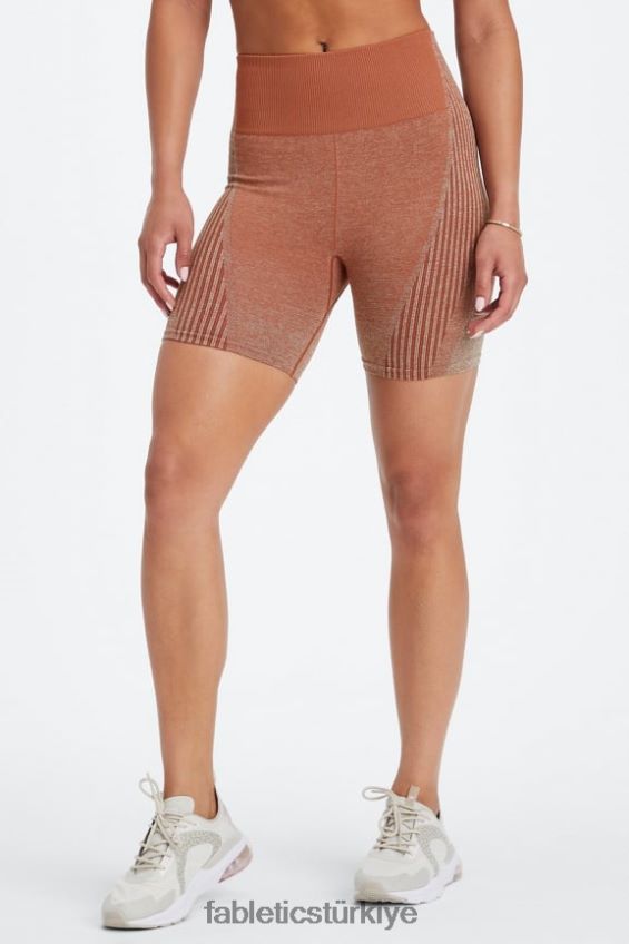 tr Fabletics kadınlar ombre dikişsiz ultra yüksek belli 6\" kısa maun/kristal dalga 40R06B407