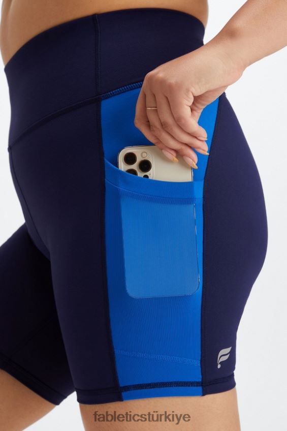 tr Fabletics kadınlar on-the-go powerhold yüksek belli 6\'\' kısa 5 koyu lacivert/elektrik mavisi 40R06B249