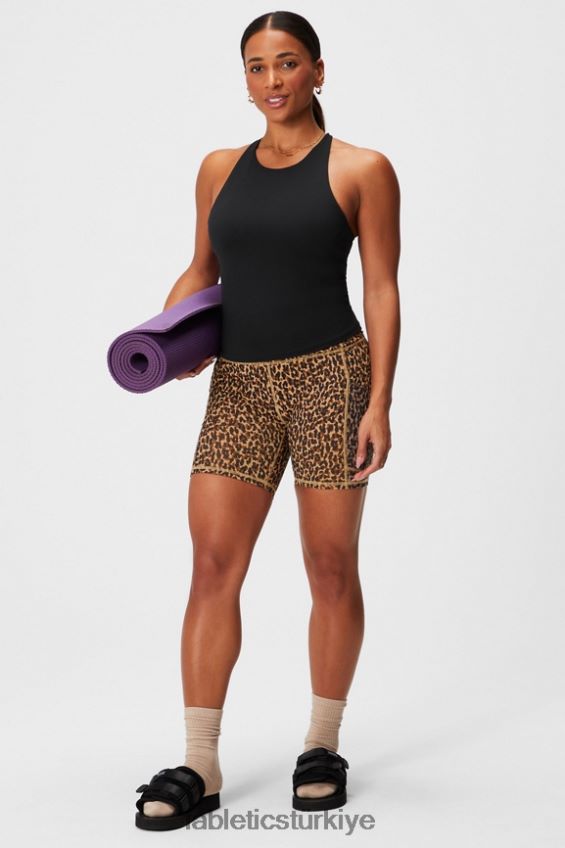 tr Fabletics kadınlar on-the-go powerhold yüksek belli 6\'\' kısa 5 mozaik/yansıtıcı logo 40R06B250