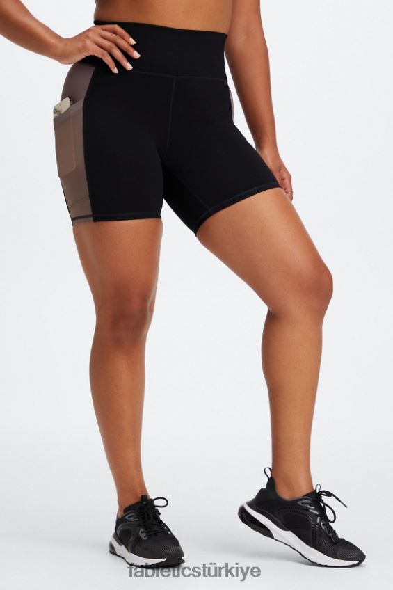 tr Fabletics kadınlar on-the-go powerhold yüksek belli 6\'\' kısa 7 siyah/dumanlı 40R06B259