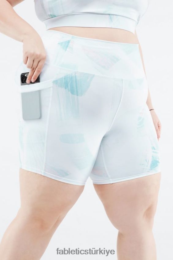 tr Fabletics kadınlar on-the-go powerhold yüksek belli 6\'\' kısa 9 sıcak beyaz/yansıtıcı gümüş 40R06B269