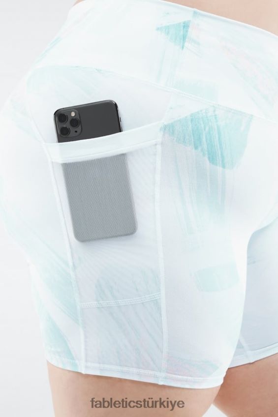 tr Fabletics kadınlar on-the-go powerhold yüksek belli 6\'\' kısa 9 sıcak beyaz/yansıtıcı gümüş 40R06B269