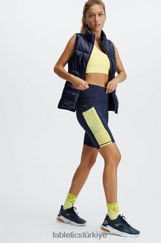 tr Fabletics kadınlar on-the-go powerhold yüksek belli 9\'\' kısa koyu lacivert/limon kremi 40R06B516