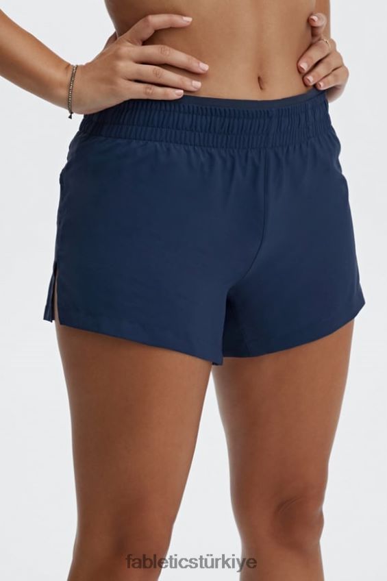 tr Fabletics kadınlar orta yükseklikte nefes al kısa koş derin lacivert/yansıtıcı gümüş 40R06B272