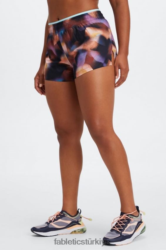 tr Fabletics kadınlar orta yükseklikte nefes al kısa koş erime/kristal dalga/yansıtıcı gümüş 40R06B275