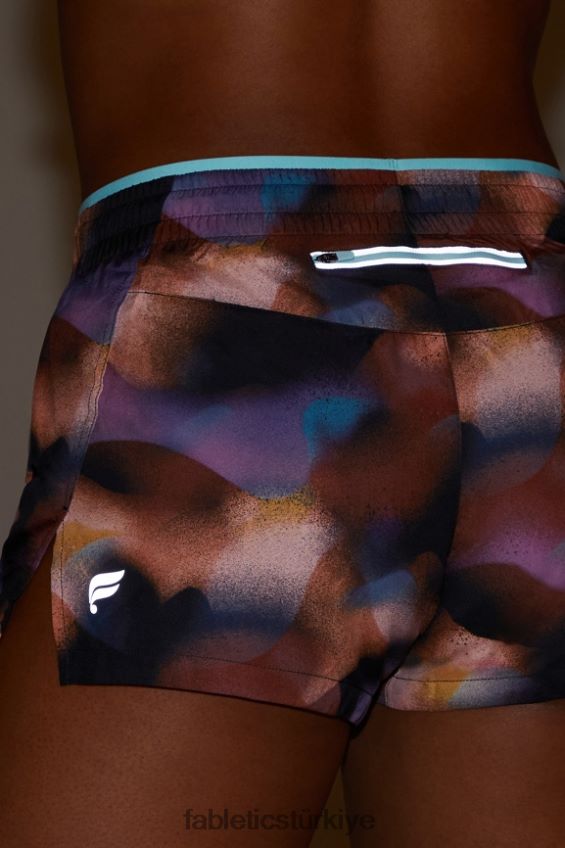 tr Fabletics kadınlar orta yükseklikte nefes al kısa koş erime/kristal dalga/yansıtıcı gümüş 40R06B275
