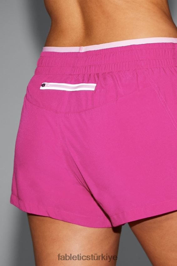 tr Fabletics kadınlar orta yükseklikte nefes al kısa koş çok meyvemsi/tatlı pembe/yansıtıcı gümüş 40R06B278