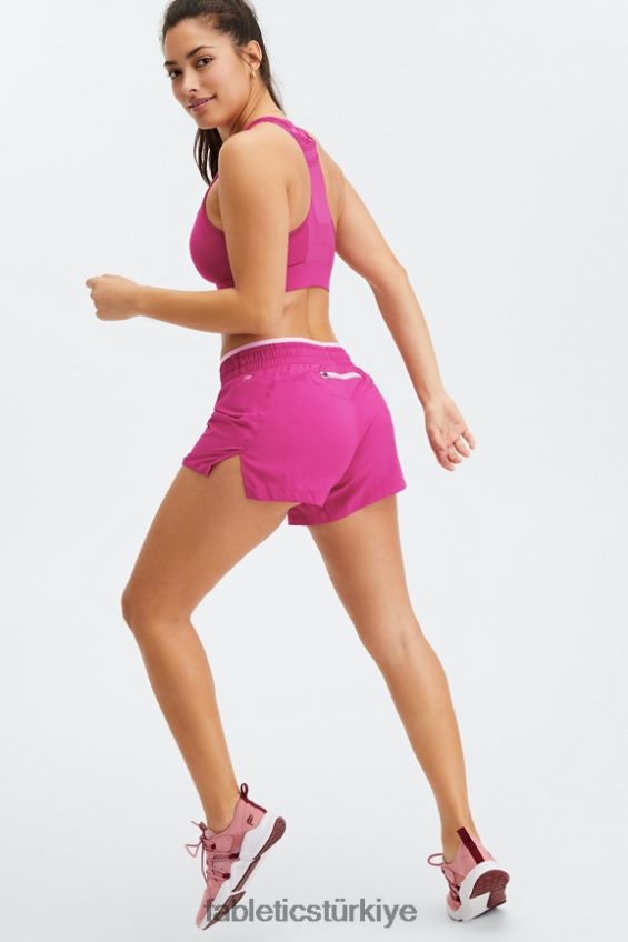 tr Fabletics kadınlar orta yükseklikte nefes al kısa koş çok meyvemsi/tatlı pembe/yansıtıcı gümüş 40R06B278