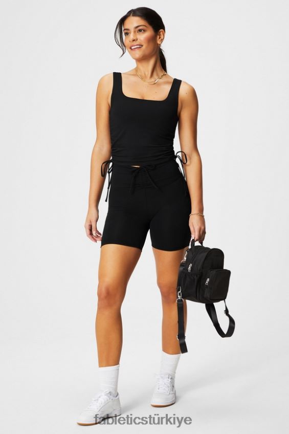 tr Fabletics kadınlar pureluxe ultra yüksek belli dantelli 6\" kısa klasik beyaz/grafik 40R06B610