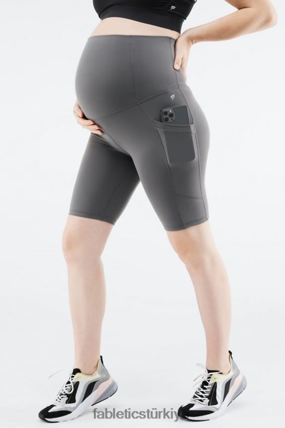 tr Fabletics kadınlar pureluxe yüksek belli hamile 9'' kısa yeşil sürüngen/yaprak 40R06B512