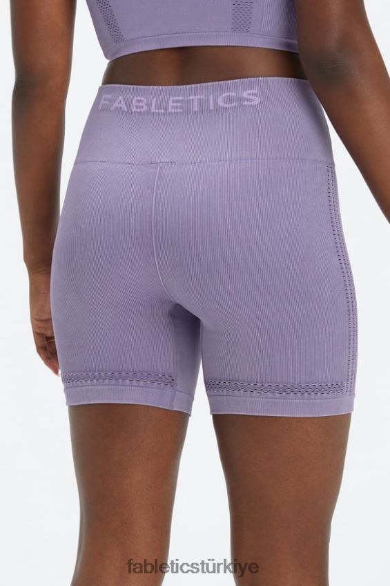 tr Fabletics kadınlar senkronize dikişsiz yüksek belli 6'' kısa folyo gizli/beyaz 40R06B351
