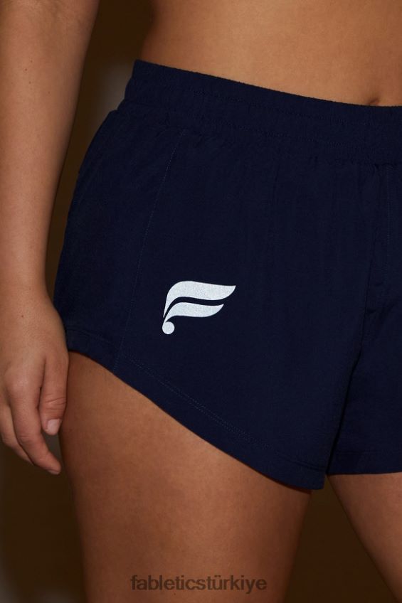 tr Fabletics kadınlar tam hız orta yükseklikte koşu kısa derin lacivert/yansıtıcı logo 40R06B458