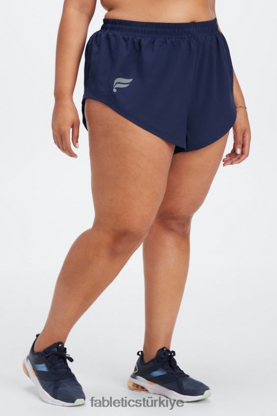 tr Fabletics kadınlar tam hız orta yükseklikte koşu kısa derin lacivert/yansıtıcı logo 40R06B459
