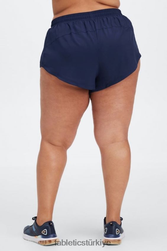 tr Fabletics kadınlar tam hız orta yükseklikte koşu kısa derin lacivert/yansıtıcı logo 40R06B459